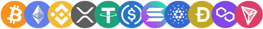 Crypto icons banner